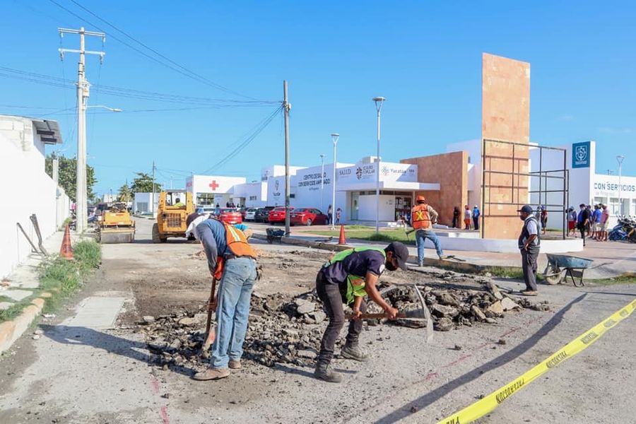 Se continúa en Progreso con los trabajos de bacheo