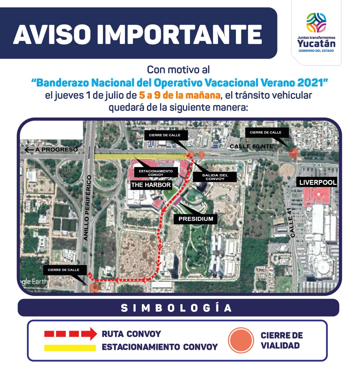 Aviso de cierre de calles en el norte de la ciudad