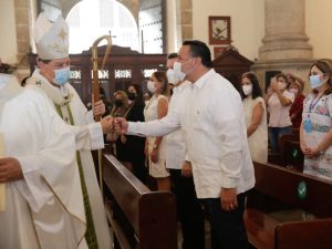 Celebran la tradicional misa por el 480 aniversario de la fundación de Mérida