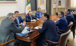 En su calidad de presidente de la GOAN, el Gobernador Mauricio Vila Dosal se reúne con el secretario de Gobernación, Adán Augusto López Hernández