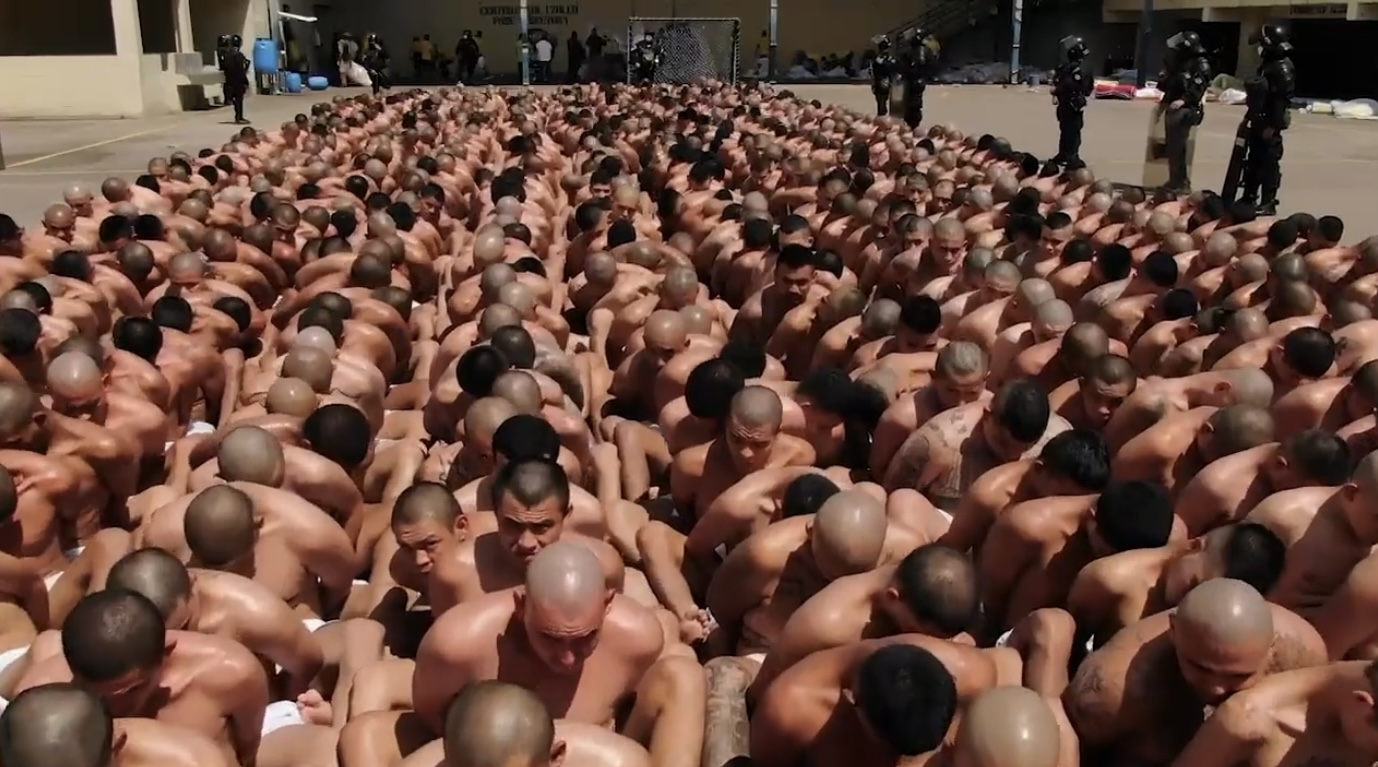 “Paren de matar o ellos lo van a pagar”: exhibe Bukele a pandilleros detenidos semidesnudos