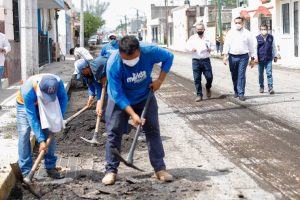 Supervisan obras de mejoras y viales en el Centro de Mérida