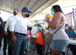 El Gobernador Mauricio Vila Dosal supervisa en Valladolid en inicio de la vacunación contra el Coronavirus en niños entre 5 y 11 años