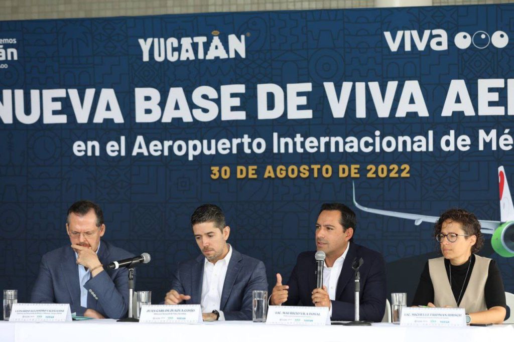 Yucatán se consolida como destino turístico al lograr el establecimiento de una nueva base operativa de Viva Aerobus en el Aeropuerto Internacional de Mérida￼