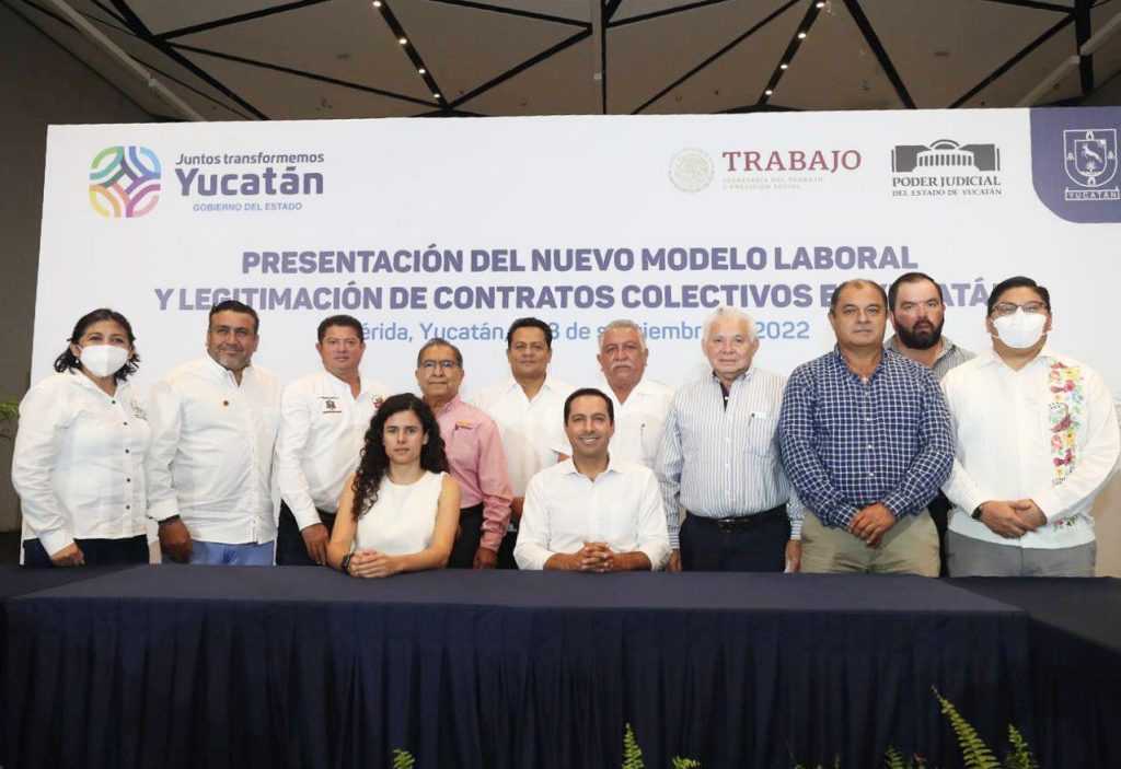 Presenta Vila Dosal el nuevo modelo laboral y  legitimación de Contratos Colectivos del Trabajo