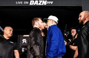 El “Canelo” Álvarez y el kazajo Golovkin se enfrentan en conferencia de prensa previa a su pelea en Las Vegas