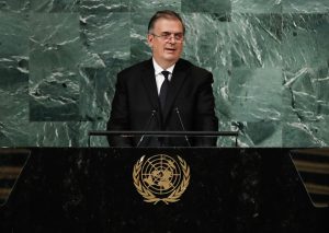 Marcelo Ebrard representa a México en la asamblea de la ONU