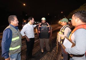 Revisa el Gobernador Mauricio Vila Dosal avances de la tercera etapa de repavimentación de los kilómetros más críticos del Periférico de Mérida