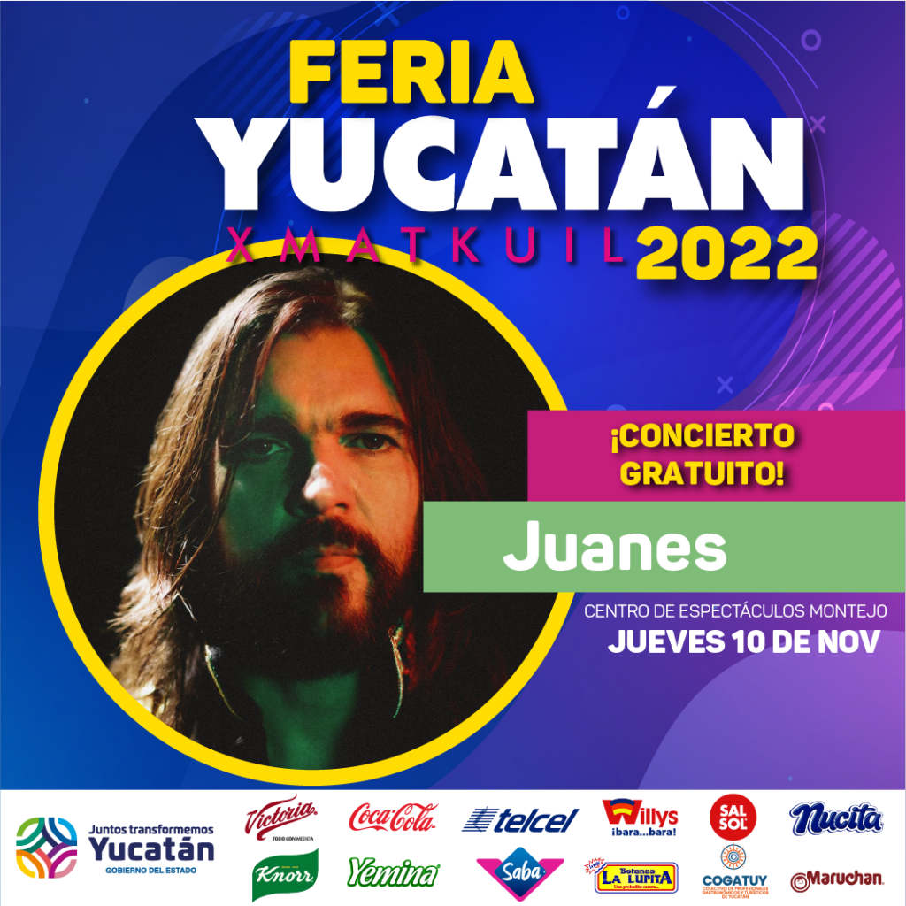 Boletos para el concierto de Juanes se estarán entregando gratis este sábado y domingo en parques de Mérida