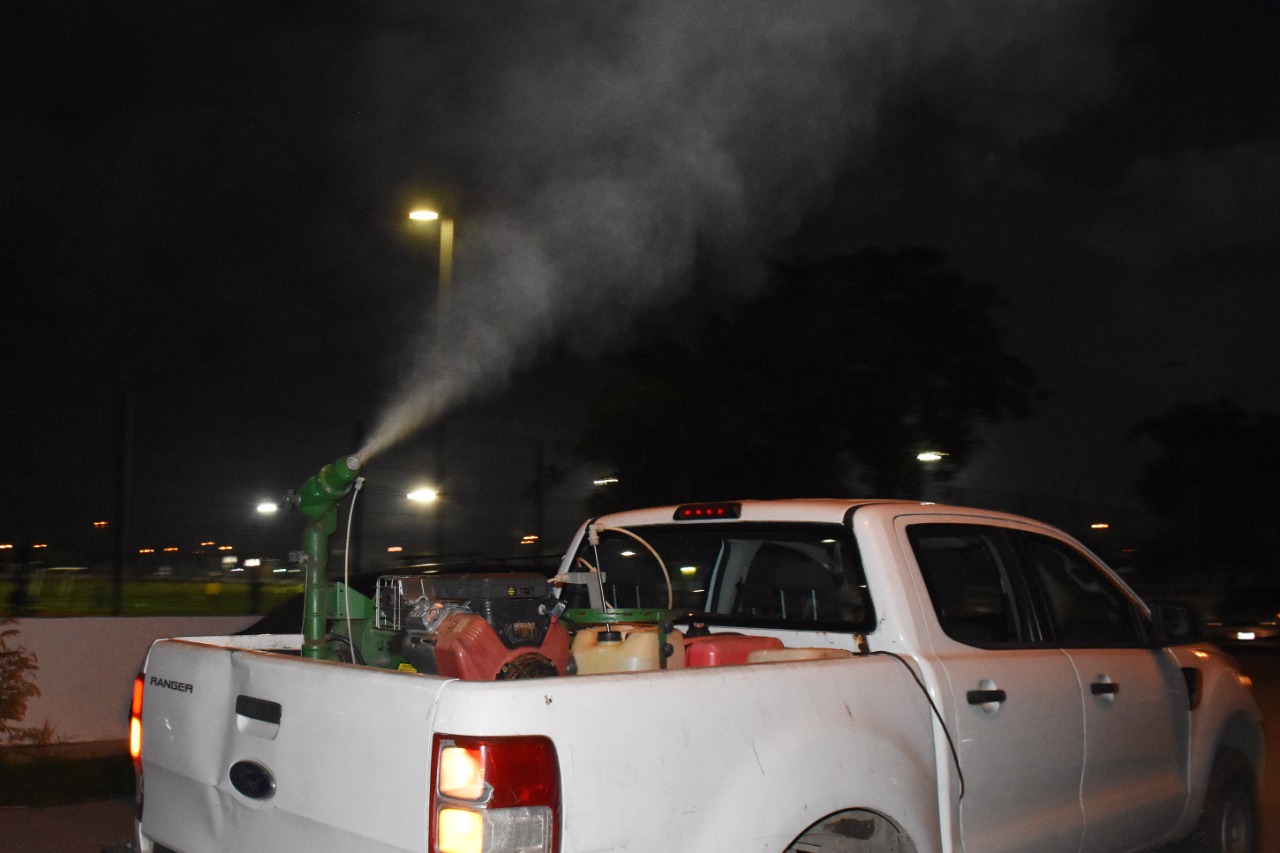 Realiza la SSY doble barrido de fumigación en Mérida junto con el Ayuntamiento