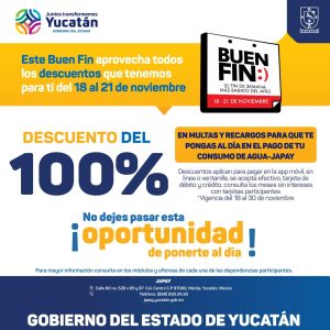 Invita Gobierno del Estado a la población yucateca a que aproveche los descuentos por el Buen Fin