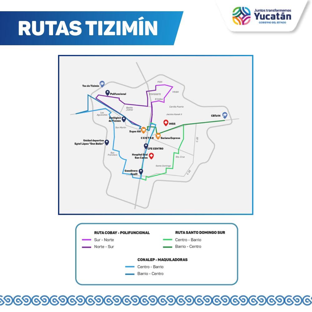 La transformación al transporte público que impulsa Vila llega a Tizimín con nuevas rutas