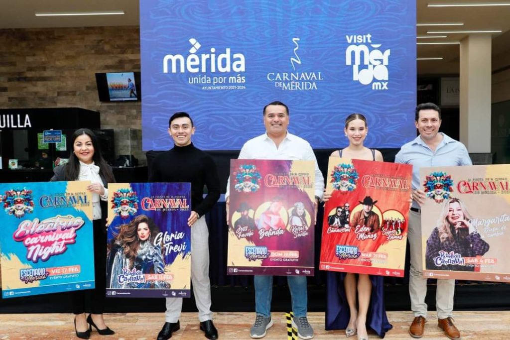 Gloria Trevi y Belinda en la cartelera de artistas del Carnaval de Mérida 2023