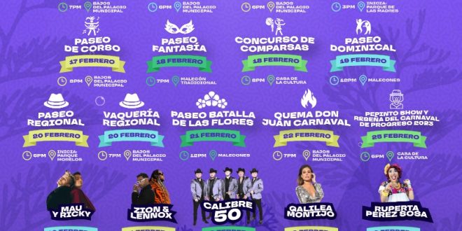 Progreso invita a disfrutar del mar, sol y mucha música en el Carnaval 2023