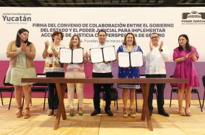 Firman el Gobierno del Estado y el Poder Judicial convenio de colaboración para más acciones de justicia con perspectiva de género