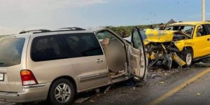 Fuerte accidente en vía a Chelem; dos muertos