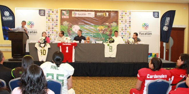 Presentan evento selectivo de futbol americano femenil