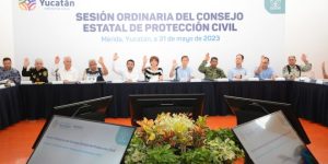 Sesiona el Consejo Estatal de Protección Civil de Yucatán por el inicio de la Temporada de Huracanes 2023