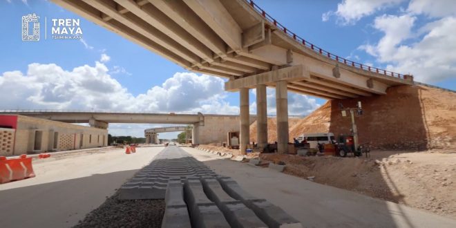 El Tren Maya lleva 143 km de vía doble terminados en el tramo 4