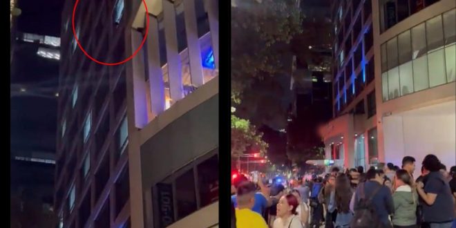 Mujer se arroja de hotel en CDMX ante la mirada de decenas de personas