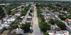 Avanzan los trabajos de repavimentación de calles y construcción de nuevas banquetas en Kanasín