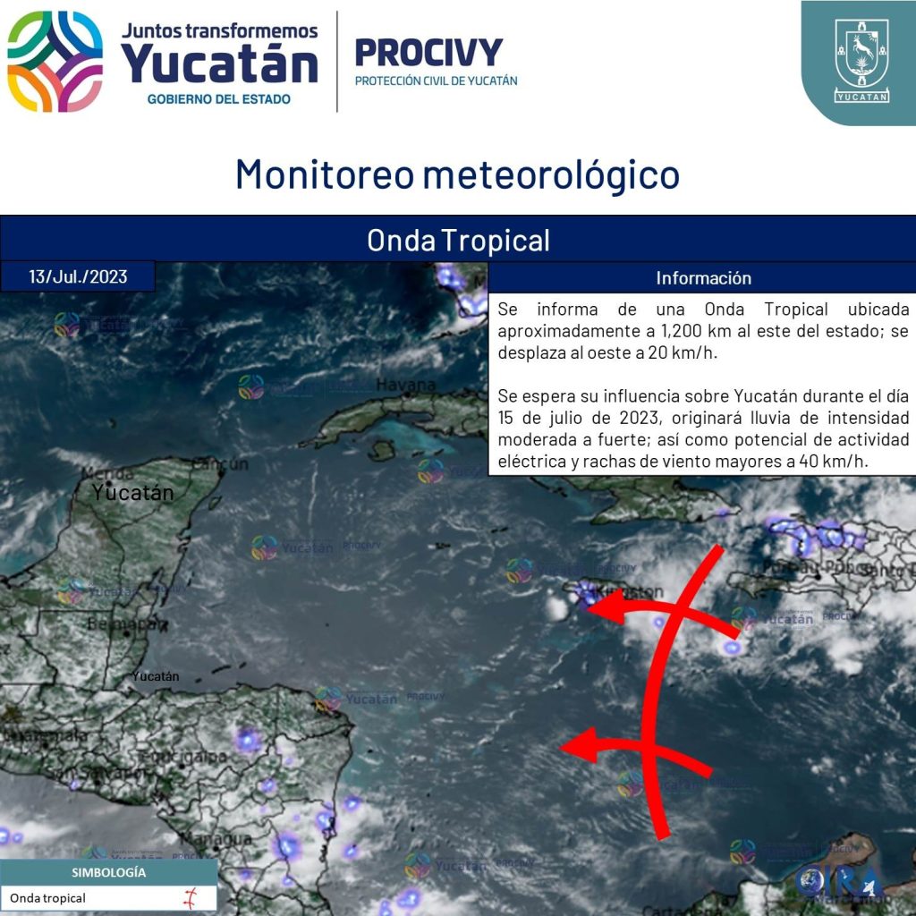 Inminente onda tropical con lluvias fuertes y vientos superiores a los 40 km/h: Procivy