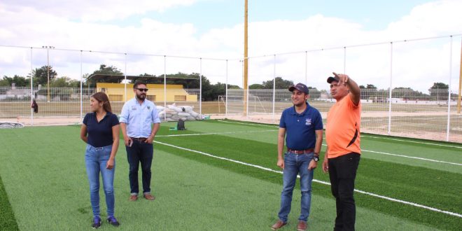 Tendrán cancha nueva de pasto sintético en Umán