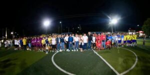 El alcalde Edwin Bojórquez inaugura torneo de Fut 7 en Kanasín