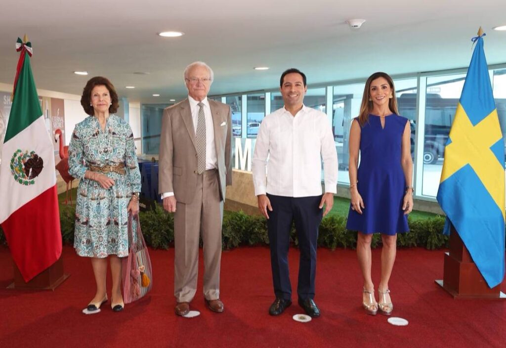 Vila Dosal recibió a los reyes de Suecia en su segunda visita a Yucatán