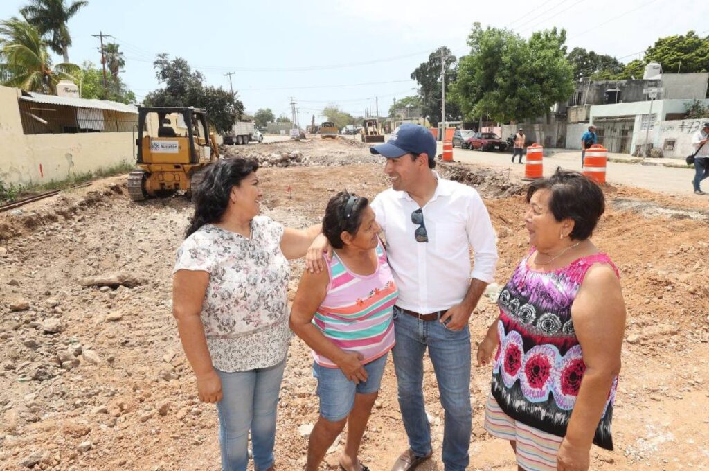 Supervisa Vila los trabajos del corredor Mérida-Centro-Umán donde transitará el Ie-Tram