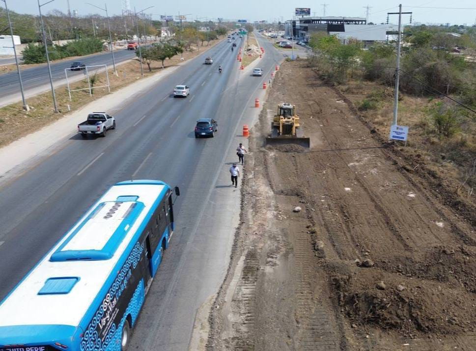 El Gobierno del Estado concluirá con la construcción de las calles laterales en el carril exterior del Periférico de Mérida