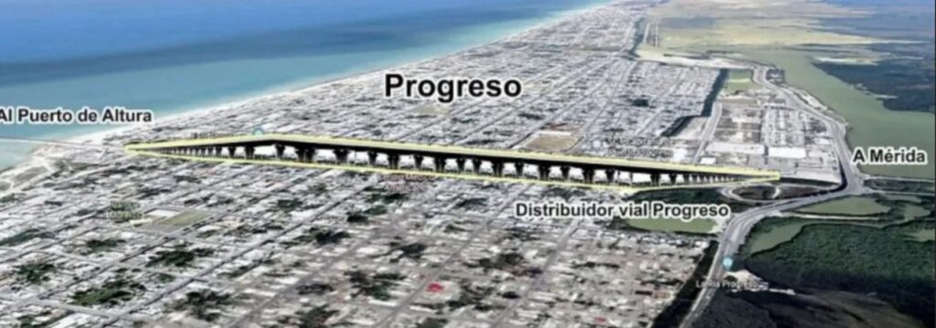 Por trabajos del viaducto elevado, Gobierno del Estado habilitará vía alterna para vehículos pesados que ingresen a Progreso