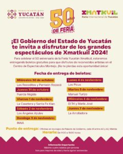 Gobierno regalará boletos para disfrutar de grandes artistas en la Feria Internacional de Yucatán Xmatkuil 2024