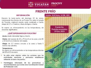 Protección Civil emite recomendaciones por el Frente Frío 24