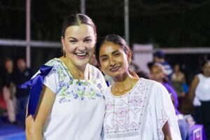 Cecilia visita Yaxnic con acciones por la igualdad