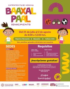 Baaxal Paal: verano activo para niñas y niños