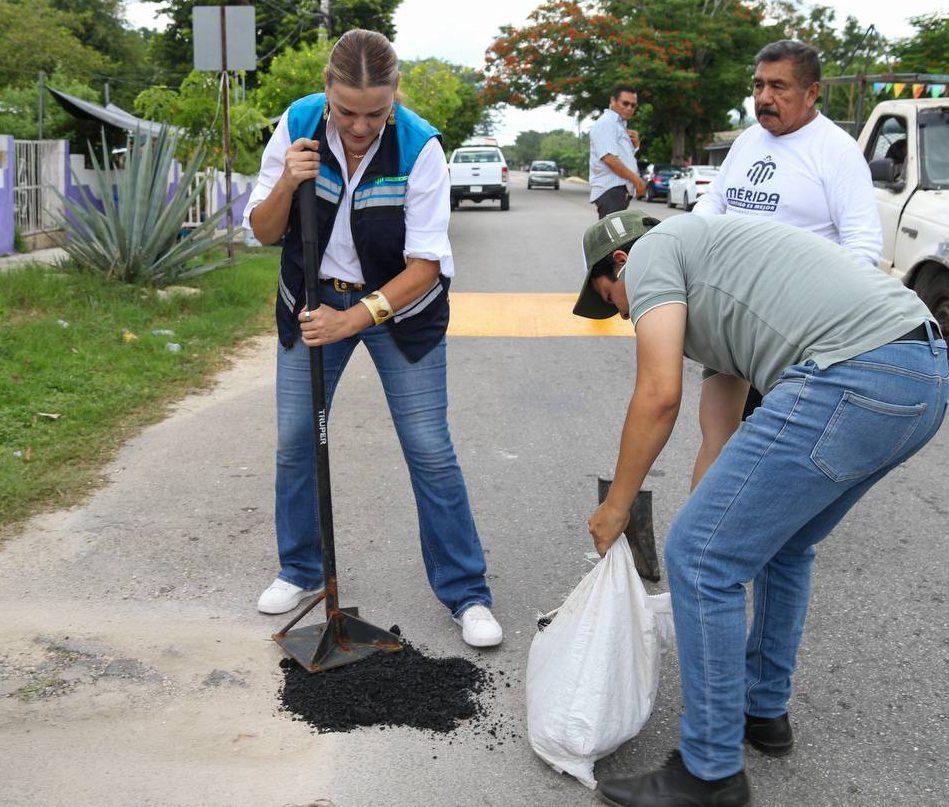 Mérida refuerza bacheo antes de temporada de lluvias
