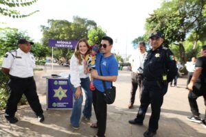 Cecilia Patrón protege a familias y visitantes