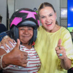 Cecilia Patrón suma protección para trabajadores en motocicleta
