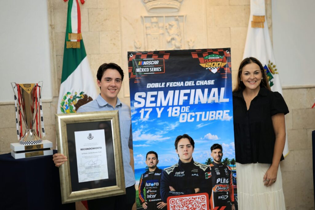 Cecilia Patrón reconoce a joven talento del automovilismo
