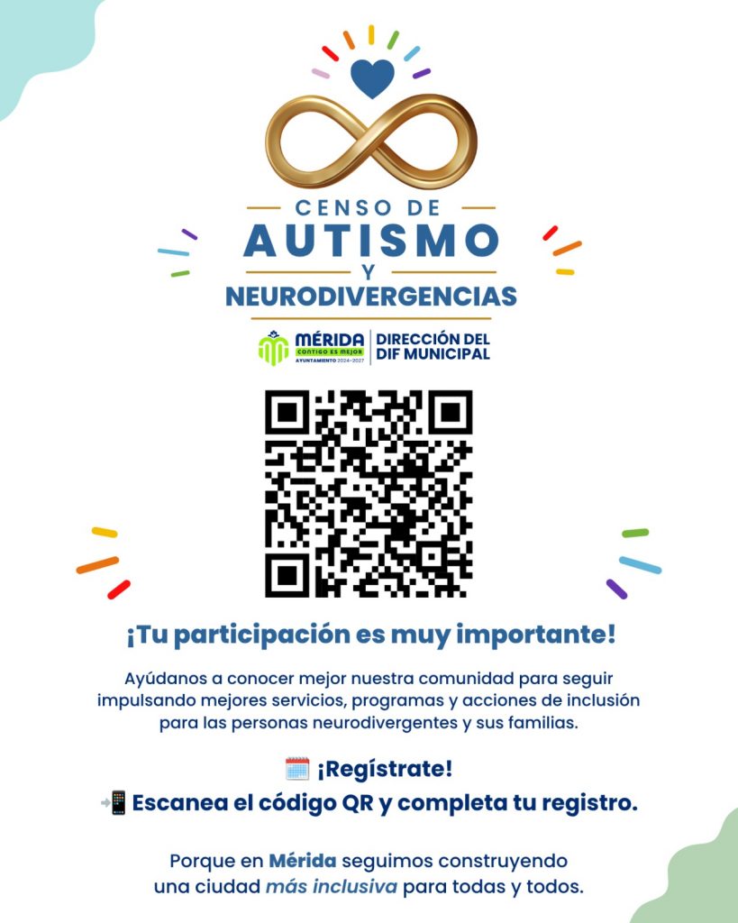 Ayuntamiento de Mérida convoca a participar en censo de neurodivergencias